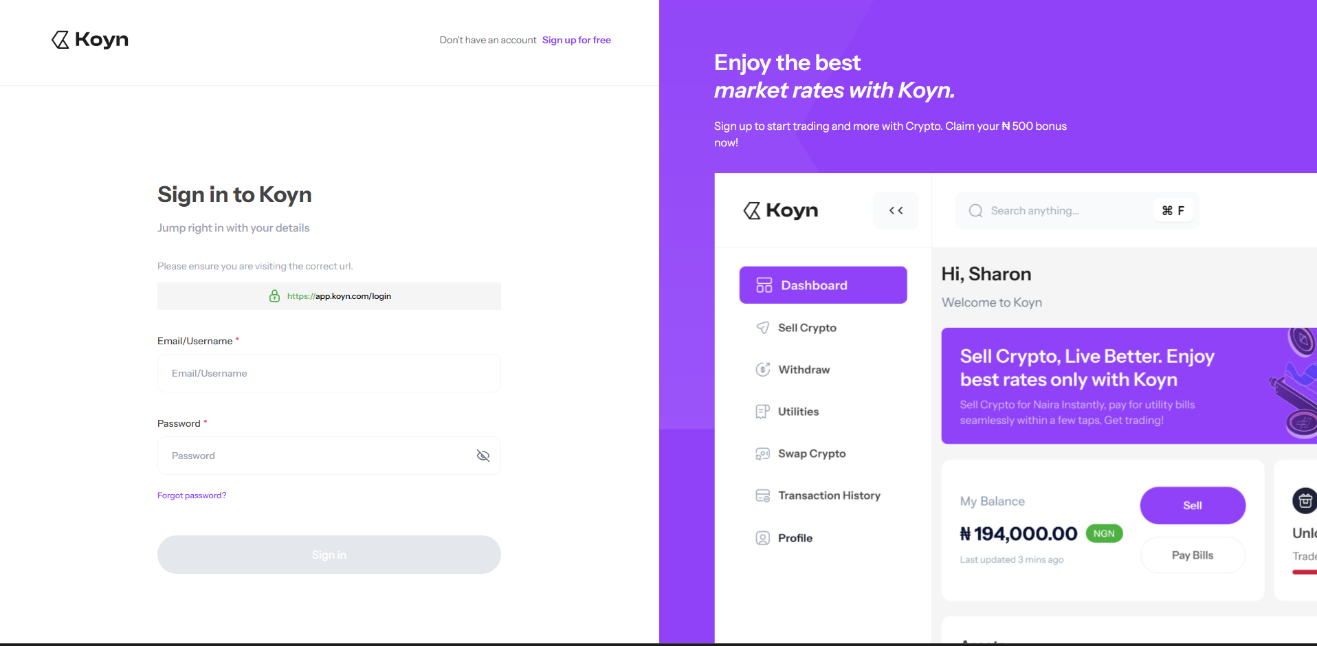 Koyn Cryptocurrency Platform